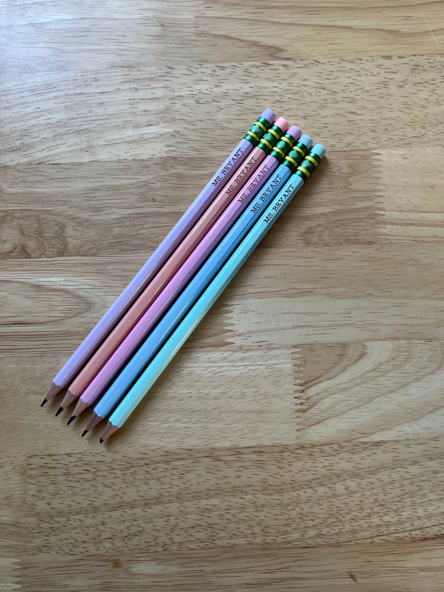 Pastel Engraved Pencils