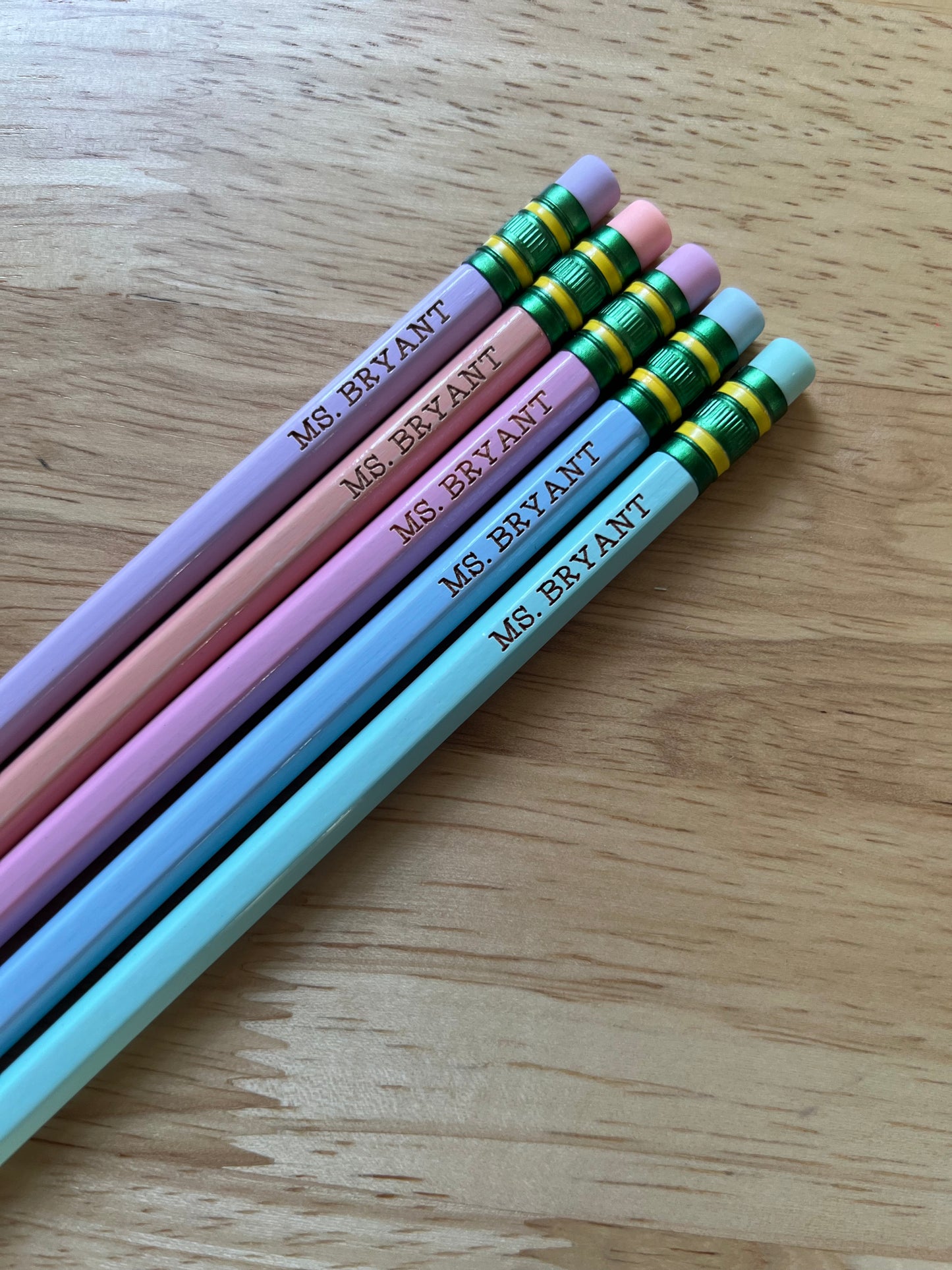 Pastel Engraved Pencils