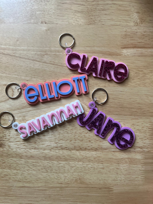 Acrylic Name Keychain